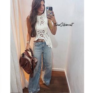 ASYMMETRIC CROCHET TOP